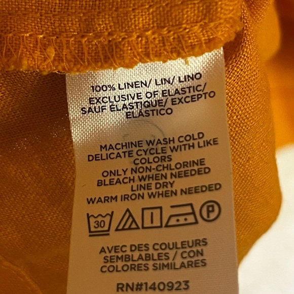 LOFT Beach Linen Cutout Mini Pocket Dress Puff Sleeve Small - Picture 8 of 9